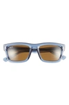 Ray Ban Warren 54mm Rectangular Sunglasses In Blue/ Brown