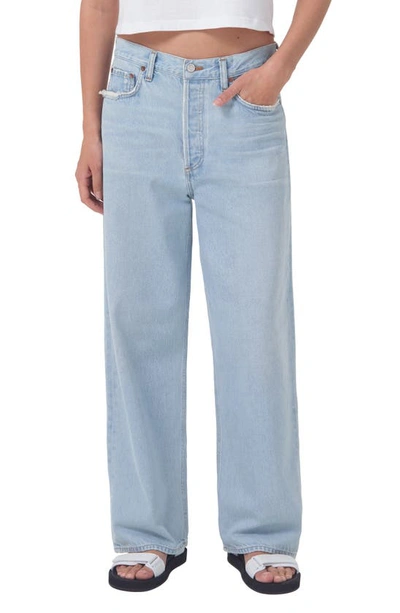 Agolde Baggy Low Slung Organic Jeans In Multi