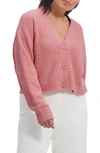 Ugg Nyomi Fuzzy Cardigan In Horizon Pink