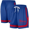 NIKE NIKE ROYAL PHILADELPHIA 76ERS CROSSOVER PERFORMANCE SHORTS