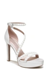 Naturalizer Pnina Tornai For  Love Ankle Strap Platform Sandal In White Fabric