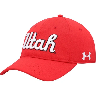 UNDER ARMOUR UNDER ARMOUR RED UTAH UTES THROWBACK ISO-CHILL ADJUSTABLE HAT