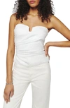 Reformation Madelyn Strapless Top In White