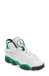 Jordan Kids' Nike  6 Rings High Top Sneaker In White/ Lucky Green/ Black