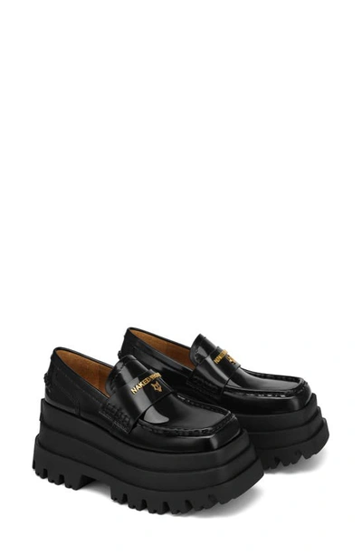 Naked Wolfe Delusion Platform Loafer In Black