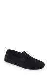 Hugo Boss Noel Moc Toe Penny Loafer In Dark Blue