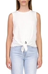 Sanctuary Good Days Tie Hem Tank In White