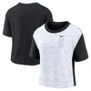 Nike Women's  Black, White San Francisco Giants Line Up High Hip Fashion T-shirt In Black