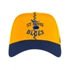 ADIDAS ORIGINALS ADIDAS  YELLOW ST. LOUIS BLUES REVERSE RETRO 2.0 FLEX FITTED HAT
