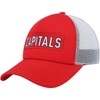 ADIDAS ORIGINALS ADIDAS RED/WHITE WASHINGTON CAPITALS TEAM PLATE TRUCKER SNAPBACK HAT
