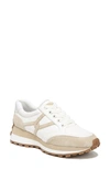 Veronica Beard Valentina Mixed Leather Retro Sneakers In Ecru