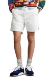 Polo Ralph Lauren Mens White Prepster Logo-embroidered Stretch-cotton Shorts Xl