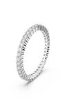 Swarovski Round Cut White Matrix Vittore Ring In Silver