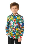 Opposuits Little Boys Super Mario Licensed Nintendo Shirt In Blue Misc