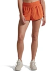 Varley Kallin Running Shorts In Orange Rust