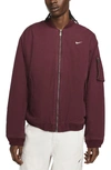 Nike Life Therma-fit Woven Bomber Jacket In Red