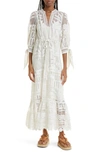 black morada boa guipure maxi dress Farm Rio Lace In Off-white Her strapless neckline is an oversized bow detail at one shoulder Girls Velour Everyday Dress Color:Lilac 2