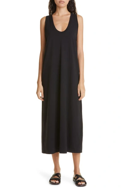 Max Mara Leisure Paraggi Cotton-blend Midi Dress In Black
