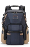 Tumi Alpha Bravo Navigation Backpack Midnight Navy/khaki In Midnight Navy/ Khaki