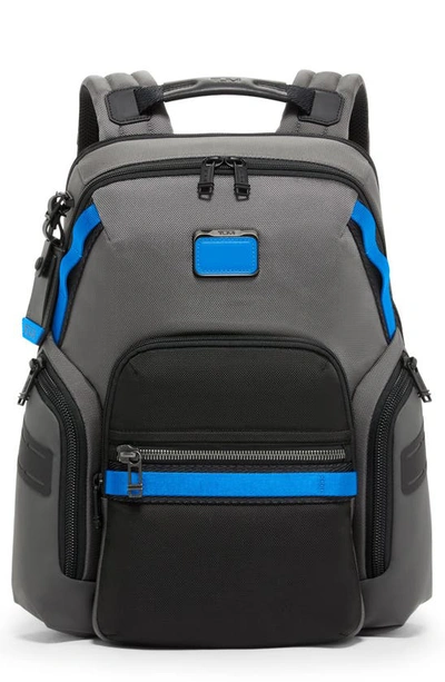 Tumi Alpha Bravo Navigation Backpack In Gray,blue