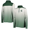 COLOSSEUM YOUTH COLOSSEUM WHITE/GREEN MICHIGAN STATE SPARTANS MAX QUARTER-ZIP JACKET