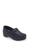Sanita Pardus Leopard Print Clog In Navy