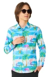 OPPOSUITS OPPOSUITS KIDS' FLAMINGUY DRESS SHIRT