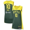 NIKE NIKE SUE BIRD GREEN SEATTLE STORM 2021 EXPLORER EDITION VICTORY PLAYER JERSEY