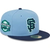 New Era Men's  Sky Blue, Cilantro San Francisco Giants 2002 World Series 59fifty Fitted Hat In Light Blue