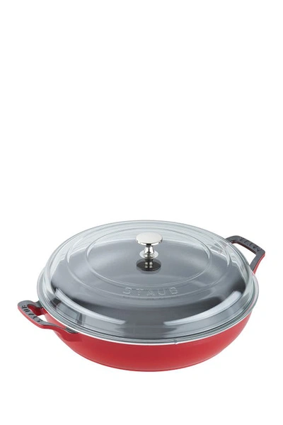 Staub 3.5-quart Braiser With Glass Lid In Cherry