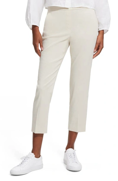 Theory Pull-on Crop Trousers In Sand