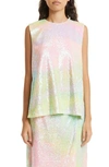 STINE GOYA DRISHA SEQUIN SLEEVELESS TOP