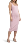 Ripe Maternity Carmen Rib Knit Dress In Pink