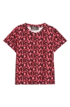VERSACE KIDS' VERSACE ON REPEAT STRETCH COTTON T-SHIRT