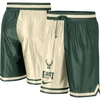 NIKE NIKE HUNTER GREEN/CREAM MILWAUKEE BUCKS COURTSIDE VERSUS FORCE SPLIT DNA PERFORMANCE SHORTS