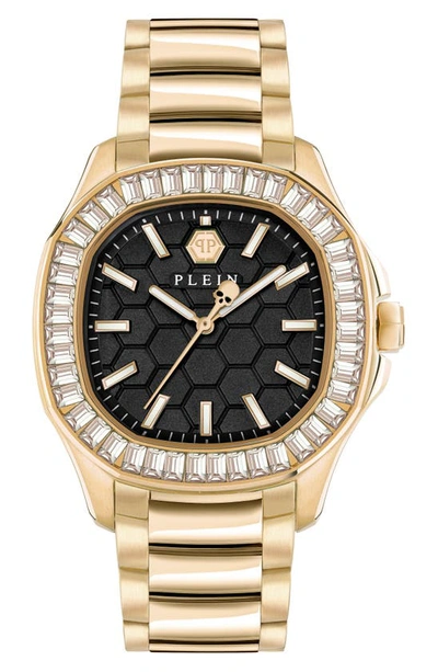 Philipp Plein Women's Spectre Lady Gold Ion-plated Bracelet Watch 38mm In Black/gold