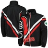 Mitchell & Ness Men's  Black Ohio State Buckeyes Exploded Logo Warm Up Full-zip Jacket In Black