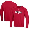 UNDER ARMOUR UNDER ARMOUR RED MARYLAND TERRAPINS SCRIPT ALL DAY PULLOVER SWEATSHIRT