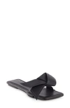 Acne Studios Bow-detailing Leather Slides In Black