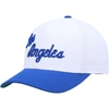 MITCHELL & NESS MITCHELL & NESS WHITE/POWDER BLUE LOS ANGELES LAKERS HARDWOOD CLASSICS CORE 2-TONE 2.0 PRO SNAPBACK 