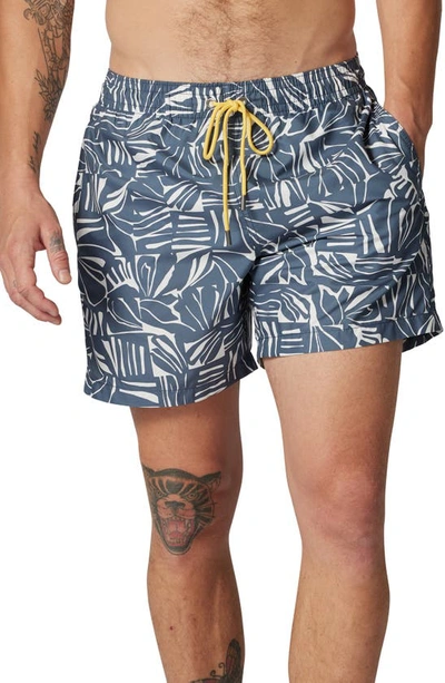 Rodd & Gunn Hans Island Swim Trunks In Bluestone