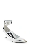 ALEXANDER MCQUEEN PUNK ANKLE STRAP POINTED TOE PUMP