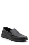 Ara Lagrange Moc Toe Loafer In Black Nappa Leather