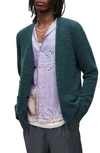 Allsaints Renn Cardigan In Slate Blue