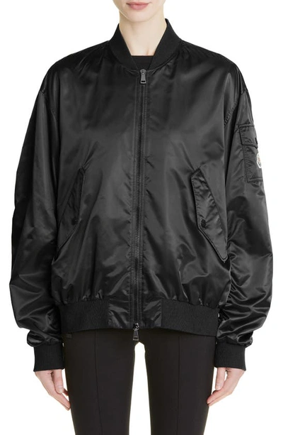 Moncler Ter Nylon Bomber Jacket In Black