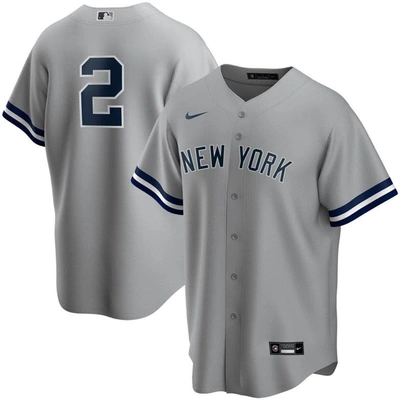 Nike Derek Jeter Gray New York Yankees Road Replica Player Jersey