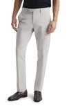 Reiss Slim Fit Puppytooth Pants In Oatmeal