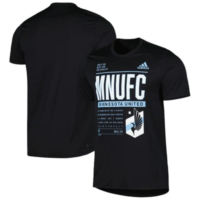 Adidas Originals Adidas Black Minnesota United Fc Club Dna Performance T-shirt