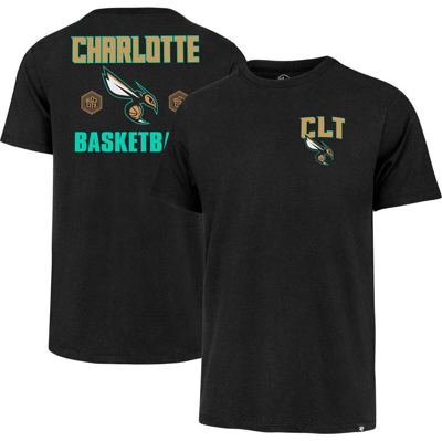 47 '  Black Charlotte Hornets 2022/23 City Edition Backer Franklin T-shirt