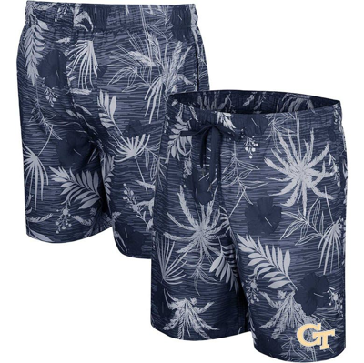 Colosseum Navy Georgia Tech Yellow Jackets What Else Is New Swim Shorts